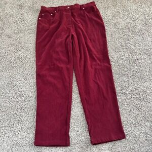 Vintage Denim‎ & Co. Womens Size 20 Burgundy Polyester Spandex Pants Trousers